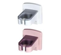 Ciieeo Porta Asciugacapelli da Parete 2 Pezzi Gancio Bianco e Rosa, Supporto Appendiabiti Resistente e Salvaspazio per Bagno, Organizzatore Muro senza Fori, Adatto per Asciugatrice