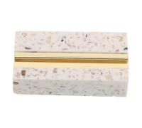 Ciieeo Porta Biglietti da Tavolo Base Effetto Marmo Beige in Resina e Metallo, Supporto Raffinato e Moderno per Matrimoni e Menù di Ristorante, Sostituzione Semplice e Tenuta Affidabile