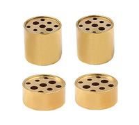 Ciieeo Porta Incenso Multiforo in Rame a 9 Fori, Bruciatore in Ottone Superficie Liscia, Contenitore per Incenso per Casa e Studio, Decorazione Retrò per Yoga e Meditazione, Set da 4