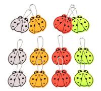 Ciieeo Portachiavi Coccinella Riflettente Accessorio Decorativo in PVC 12 Pezzi Design Creativo, Pendente Versatile per Borsa e Portachiavi per Uso Quotidiano