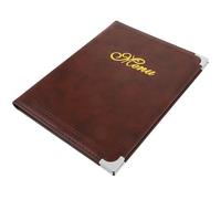 Ciieeo Portamenu A4 in Pvc Trasparente e Pelle Artificiale, Copertina Menu Pratica e Facile da Usare per Ristoranti e Servizi di Food Service, Design Moderno ed Elegante