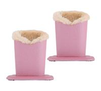 Ciieeo Portaocchiali da Sole in Pelle PU con Fodera in Morbido Peluche Supporto per 2 Pezzi Base Espositore Protettiva per Occhiali da Sole per Camera da Letto Ufficio e Studio