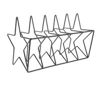 Ciieeo Portariviste in Ferro a Cinque Punte, Supporto per Libri e Portadocumenti Star Nero, Fermalibri da Ufficio per Organizzazione Scrivania, per Casa, Scuola e Ufficio