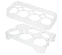 Ciieeo Portauova in per Frigorifero Set da 2 Pezzi Organizer per Uova Contenitore Protettivo per Cucina Vassoi Trasparenti per Conservazione Uova