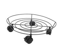 Ciieeo Portavasi Ruote in Metallo Ispessito, Carrello per Contenitori Piante e Barili, Vassoio Mobile Supporto per Bombole di Gas, per Uso Interno ed Esterno