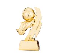 Ciieeo Premio Calcio in Plastica Dorata con Base, Premio la Scuola Materna, Decorazione Resistente per Asili e attività Sportive Educative