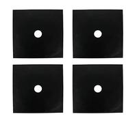 Ciieeo Protezione Per Fornelli a Gas Antiaderente, 4 Pezzi Coperture Per Bruciatori Foro Centrale, Riutilizzabili e Resistenti Al Calore Fino a 260°c, Per Piano Cottura a Gas Sicuro e Pulito