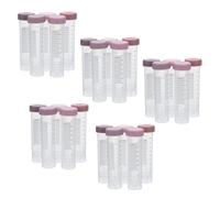 Ciieeo Provette da Centrifuga Coniche in Plastica Trasparente 50ml con Tappo a Vite, Resistenti al Calore, Confezione da 25 Pezzi per Esperimenti Biologici e Processi di Coltura
