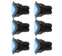 Ciieeo Pulsanti Triangolari Blu per Videogiochi Arcade con Microinterruttore e Funzione di Auto-reset, Plastica Resistente, Confezione da 6 Pezzi per Sostituzione Frequente