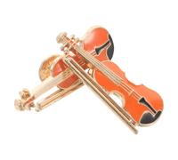Ciieeo Raffinato e Cappotti 2 Pezzi Spilla a Forma di Violino in Lega Smalto, Chiusura di Sicurezza Resistente per Eventi di Quartetto D'archi