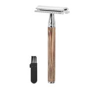 Ciieeo Rasoio Manuale Doppia Faccia per Barba e Basette Manico in Materiale Sintetico Leggero e Salvaspazio, per Uso Domestico e Salone di Bellezza