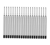 Ciieeo Ricariche per Penne a Inchiostro Gel Punta in Metallo 1 Mm, Confezione da 20 Pezzi, Inchiostro Nero Resistente a Perdite, per Studenti, Ufficio e Attività Creative