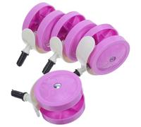 Ciieeo Ruote per Passeggino Anteriori 4 Pezzi Viola Cuscinetti Girevoli Silenziosi, Ricambi per Deambulatori, Installazione Rapida per Uso Interno su Legno e Piastrelle