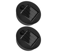 Ciieeo Scatola Batteria Solare 2v 120ma in Plastica Nera per Lanterne da Esterno Luce LED Calda, Alimentazione Solare, Confezione da 2 Pezzi per Luci da Giardino e Appese