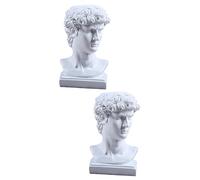 Ciieeo Scatola Da 2 Pezzi Porta Stuzzicadenti Tazza Della Matita Portapenne Scultura Distributore Di Stuzzicadenti Decorativo Fioriera Statua Greca Bianca Michelangelo Resina Stile Penna