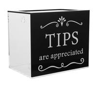 Ciieeo Scatola Trasparente per Mance in Acrilico Coperchio, Contenitore per Soldi e Donazioni per Bar e Ristoranti, Porta Suggerimenti per Lotterie e Raccolta Offerte