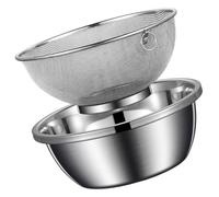 Ciieeo Scolapasta per Riso in Acciaio Inossidabile Set 2 Pezzi con Filtro per Acqua Sicuro e Cestello Multifunzione per Frutta e Alimenti per Housewarming