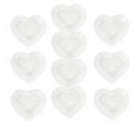 Ciieeo Set 10 Ciotole in Ceramica a Forma di Cuore, Piccole Ciotole per Salsa e Condimenti, Contenitori per Immersione Versatili per Cucina, Ristorante, Picnic e Uso Riutilizzabile