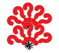 Ciieeo Set 10 Clip per Chioma a Forma di Punto Domanda in Metallo e Feltro Rosse, Accessori Decorativi per Ragazze Adatti a Feste e Ogni Occasione