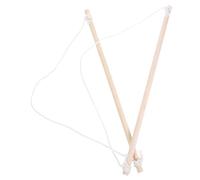 Ciieeo Set 2 Pezzi Supporti per Bandiera da Giardino in Legno 40 Cm, Asta Portabandiera da Esterno per Montaggio a Parete, Palo per Striscioni Decorativi per Giardino e Terrazzo