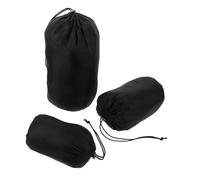 Ciieeo Set 3 Sacchetti Compressione Piumino in Nylon Nero, Resistenti Strappo e Leggeri, Sacchi Impermeabili Coulisse per Viaggio, Escursionismo e Campeggio
