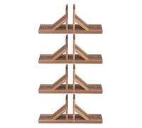 Ciieeo Set 4 Pezzi Base per Recinzione in Legno Massello, Supporto Stabile per Piccolo Confine di Recinzione, Accessori per Giardino e Cortile, Adatto per Prato e Uso Esterno