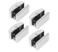 Ciieeo Set 4 Pezzi Guida Inferiore per Porta Doccia in Lega di Alluminio Regolabile Paraurti Rullo Antifrizione e Striscia Antiusura per Porte Scorrevoli in Vetro Spessore 5-14 MM