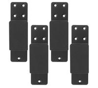 Ciieeo Set 4 Staffe di Sicurezza per Porta in Metallo, Supporto per Barra Porta a U, Ferramenta per Barricata Porte, Installazione Rapida per Sicurezza Domestica