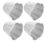 Ciieeo Set 4 Stampi per Budino in Plastica Alimentare, Stampo per Muffin e Crostata, Resistente e Facile da Sformare, Utensili da Cucina per Dessert Fatti in Casa