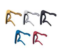 Ciieeo Set 5 Pezzi Capotasto a Grilletto per Ukulele e Chitarra Elettrica, Lega di Alluminio Cuscinetto in Silicone, Tensione Integrata per Cambio Rapido, Accessori Colore Colore Casuale