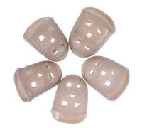 Ciieeo Set 5 Pezzi Copri Dita per Chitarra in Silicone Trasparente, Cappucci Protezione per Dita Antiscivolo, Punta del Dito Riutilizzabile per Musicisti
