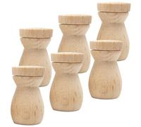 Ciieeo Set 6 Ciondoli Diffusore di Oli Essenziali in Legno a Bottiglia, Mini Diffusori Profumo per Auto Casa Ufficio, Accessori Decorativi Naturali per