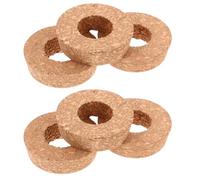 Ciieeo Set 6 Coperchi Rotondi in Sughero con Foro Centrale 6,5 Cm per Vasi da Parete in Vetro, Tappi di Sughero per Piante Idroponiche e Propagazione, Accessori Salvaspazio per Piante