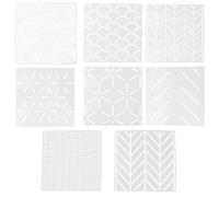 Ciieeo Set 8 Stencil da Parete Geometrici Fai da Te Modelli per Pittura Murale Riutilizzabili in Materiale Resistente Strumenti per Disegno e Decorazione Casa su Pareti Vetri e Legno