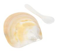 Ciieeo Set da 1 Mini Piatto per Caviale in Conchiglia Decorativa per Casa e Ristorante Cucchiaio, Accessorio Fotografico e Porta Caviale per Hotel, Design Compatto Senza Colore Casuale