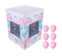 Ciieeo Set Decorazioni per Gender Reveal con Scatola Palloncini Rosa da 6 Pezzi, Confezione per Feste Shower e Rivelazione del Sesso del Nascituro