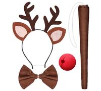 Ciieeo Set di 4 Pezzi Costume da Renna
