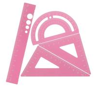 Ciieeo Set di Goniometri Professionali in Metallo Righelli da Disegno Triangolari, Kit di Misurazione Portatile per Studenti e Insegnanti, Strumenti di Precisione per Matematica e