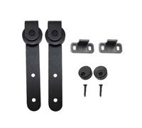 Ciieeo Set Fermaporta per Porta Scorrevole Barn Door, Guida Pavimento in Acciaio al Carbonio Robusta, Rullo di Supporto Compatto e Resistente per Porte da Magazzino e Armadi