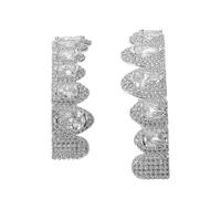 Ciieeo Set Griglia la Bocca Strass da Donna e Uomo, Gioielli per Feste Dentali Zanne da Vampiro Gotiche, Accessori Hip Hop per Costume Halloween e Party