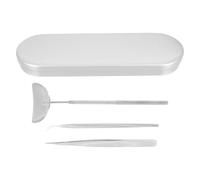 Ciieeo Set Strumenti Estensione Ciglia 3 Pezzi in Acciaio Inox, Pinzette e Specchio per Ciglia da Donna, Accessori Professionali per Bellezza Occhi e Applicazione Extension