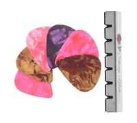 Ciieeo Sordina per Chitarra in Acciaio Inox, Smorzatore Corde Acustica e Classica, Accessorio Pratica Riduzione Rumore 6 Plettri Colorati per Esercizi Musicali Colore Colore Casuale