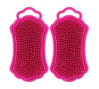 Ciieeo Spazzola per Lavaggio e Massaggio del Cuoio Capelluto in Silicone, Set da 2 Pezzi, Esfoliante Delicata per Shampoo e Pulizia Corpo Sotto la Doccia, per Bagno e Chioma Uomo e Donna