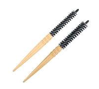 Ciieeo Spazzola Rotonda per Chioma a Rullo in Legno Naturale, Set 2 Pezzi Grande e Piccolo, Pettine Portatile per Styling Ricci, Massaggio Delicato Cuoio Capelluto, Adatta a Uomini