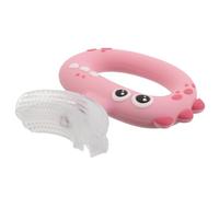 Ciieeo Spazzolino da Denti in Silicone Alimentare, Setole Morbide a Forma di U, Bocchino Integrato a Forma di Dinosauro, per Neonati da 0 a 3 Anni, Pulizia Completa della Bocca