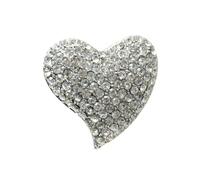 Ciieeo Spilla a Cuore Decorativa Strass, Spilla da Petto Adorabile e Delicata, Accessorio Moda per Abbigliamento Donna, Regalo Elegante per Famiglia e Persona Amata, Corsage Chic