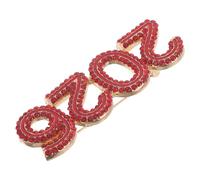 Ciieeo Spilla Anno del Cavallo 2026 Donna in Lega di Zinco Strass Rosso, Accessorio Versatile e Ricordo Memorabile per Eventi Formali e Inverno