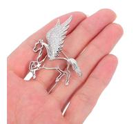 Ciieeo Spilla Cavallo in Strass per Uomo Distintivo Decorativo Animale dello Zodiaco Accessorio per Cappello o Abito da Festa