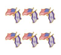 Ciieeo Spilla Commemorativa con Bandiera Usa e Israele 6 Pezzi in Lega di Zinco Brillante e Facile da Abbinare, per Cerimonie Diplomatiche e Raduni Formali