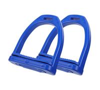 Ciieeo Staffa di Sicurezza in Plastica con Cuscinetto Antiscivolo in Gomma Blu, Set 2 Pezzi per Sella Equitazione Western, Protezione Ginocchia e Caviglie per Trail e Salto Ostacoli